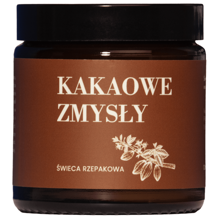 Świeca zapachowa Kakaowe Zmysły – aromat czekoladowej rozkoszy.